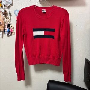 Tommy Hilfiger Logo Sweater Vintage Size Large